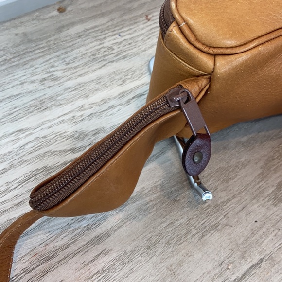 Unisex Land Santa Fe Calf Leather Two Tone Large Zippered Belt Bag Fanny Pack - Picture 7 of 12